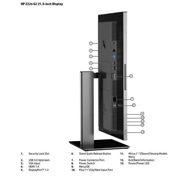 مانیتور کارکرده 22 اینچ اچ پی IPS مدل HP Z22N G2