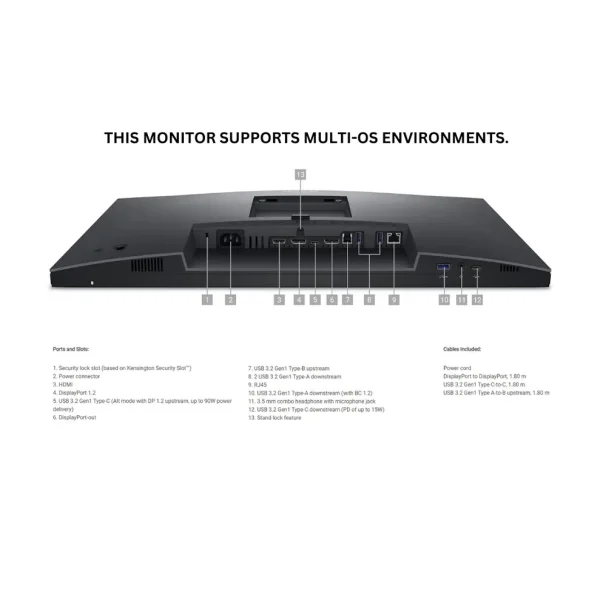مانیتور استوک دل 24 اینچ مدل Dell P2424Heb با اسپیکر و وبکم